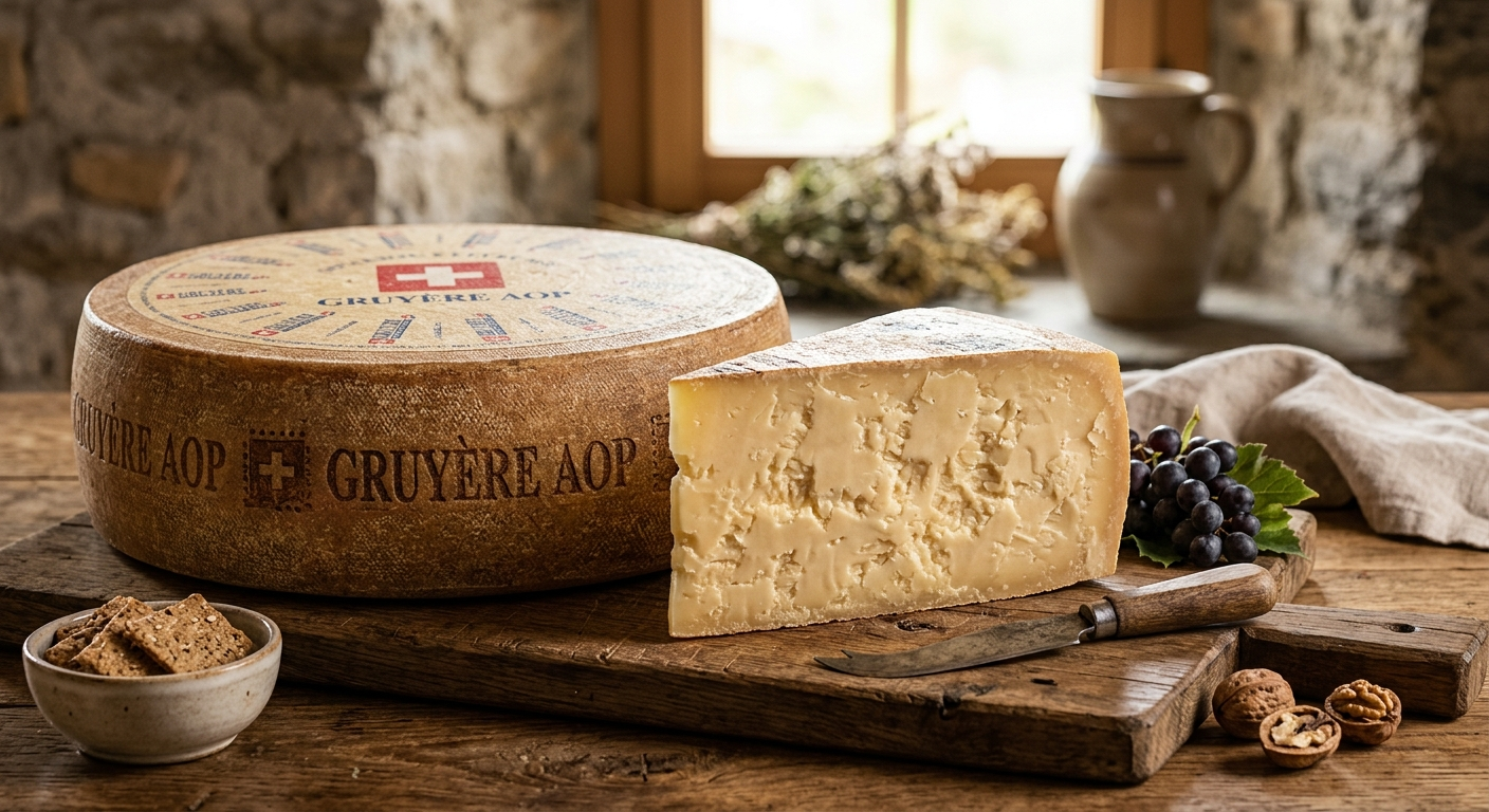 Gruyère Käse Warenkunde mit Schweizer Gruyère AOP