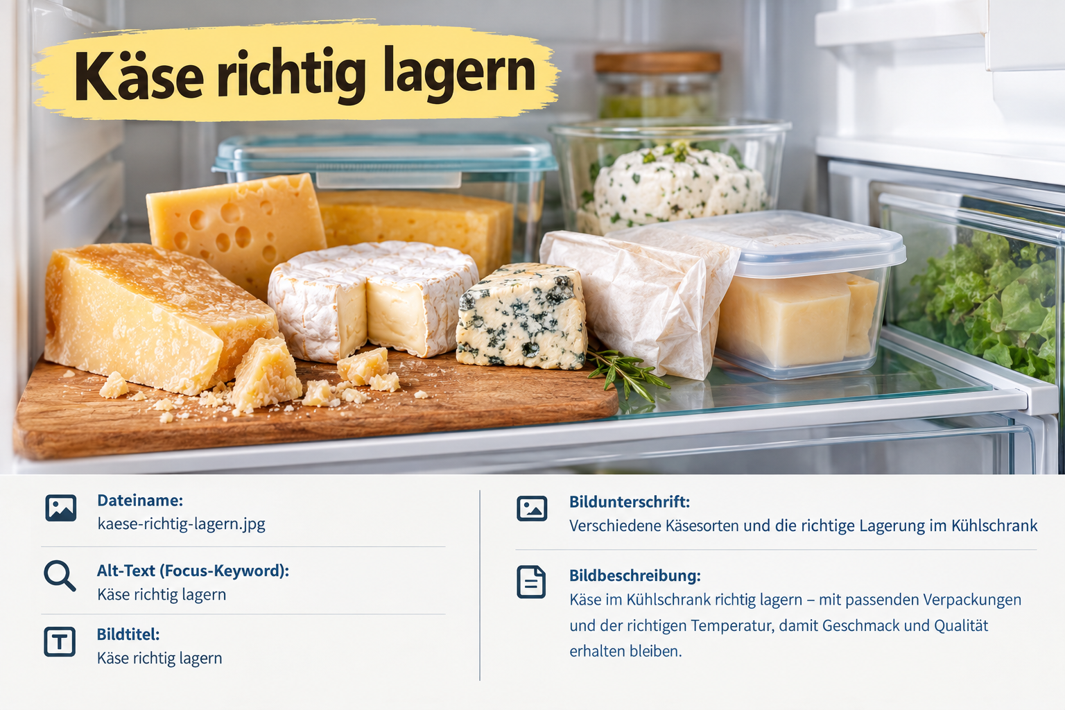 Käse richtig lagern