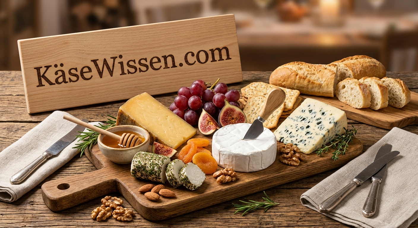 Verschiedene Käsearten auf einem Käsebrett