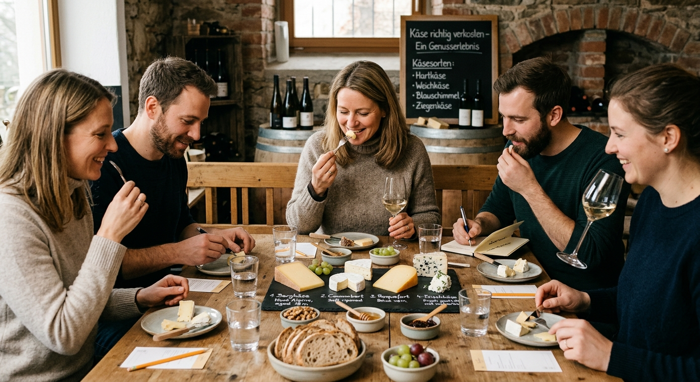 Käse richtig verkosten und verschiedene Käsesorten sensorisch beurteilen