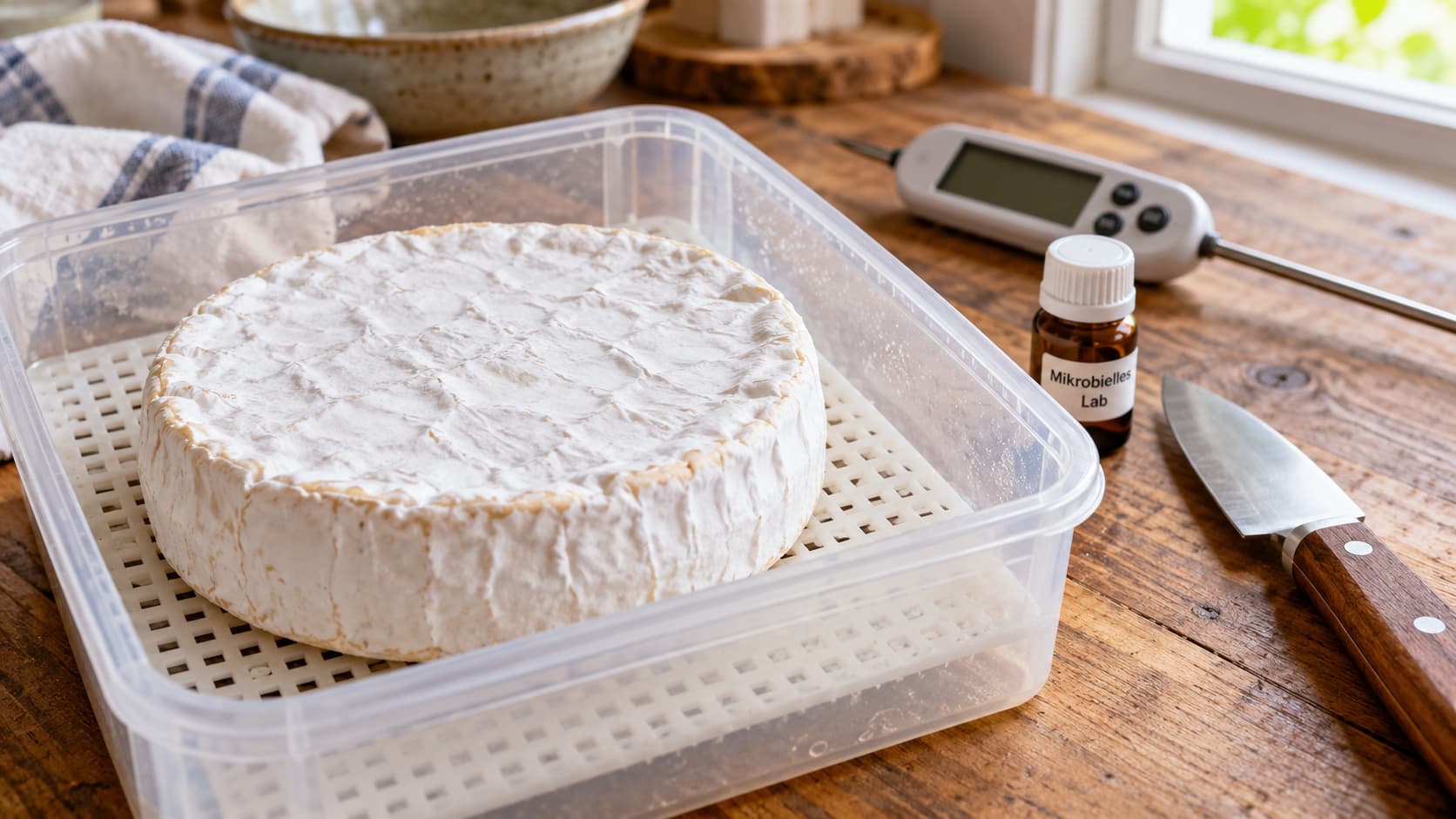 Brie selber machen – Reifung von Weißschimmelkäse auf der Matte