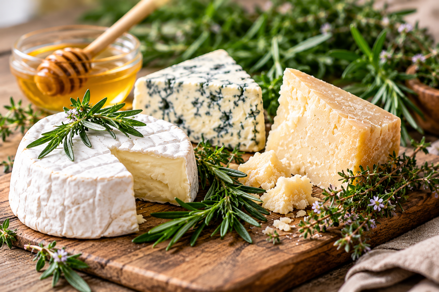 Kräuter zu Käse mit Rosmarin und Thymian